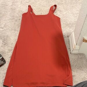 Rust Orange Sleeveless Dress